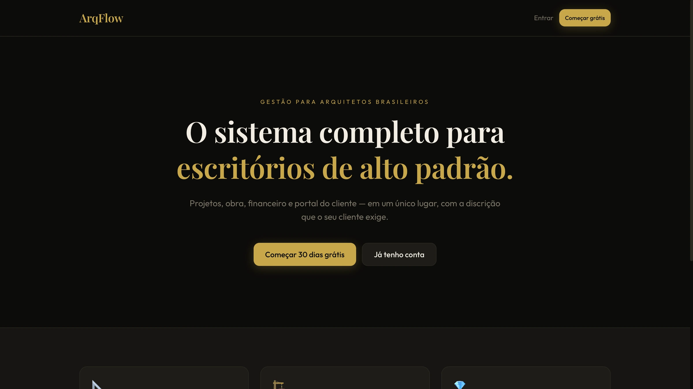 ArqFlow — an architecture studio website built by Flow Systems